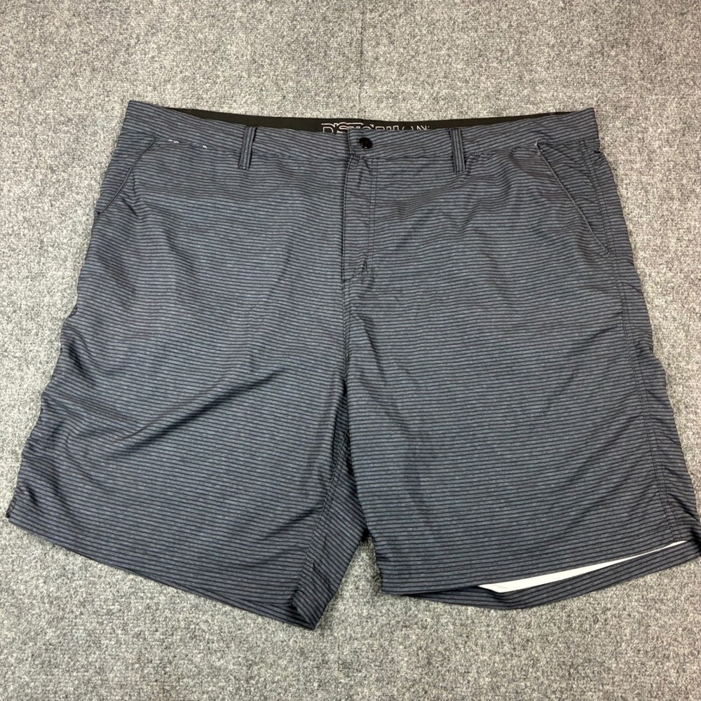 Distortion Hybrid Shorts Mens Size 48 Charcoal Grey Striped Board Shorts Stretch